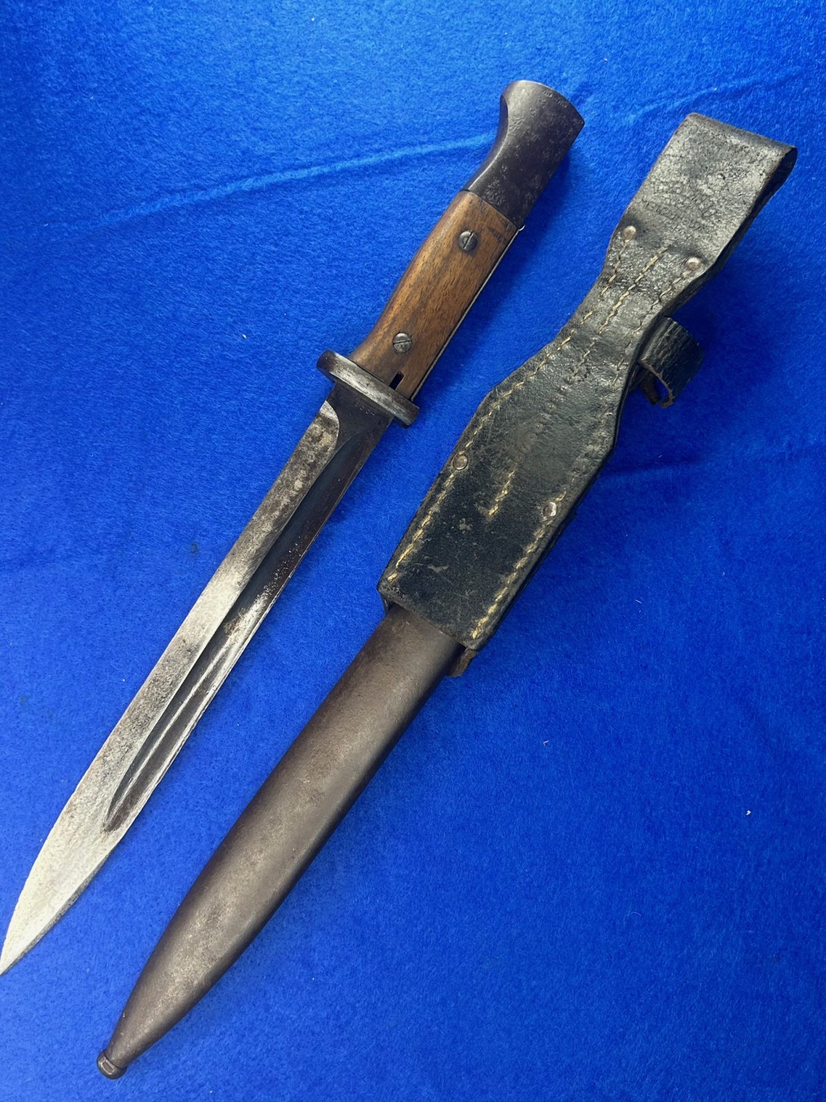 WWII German K98 Bayonet with scabbard frog!