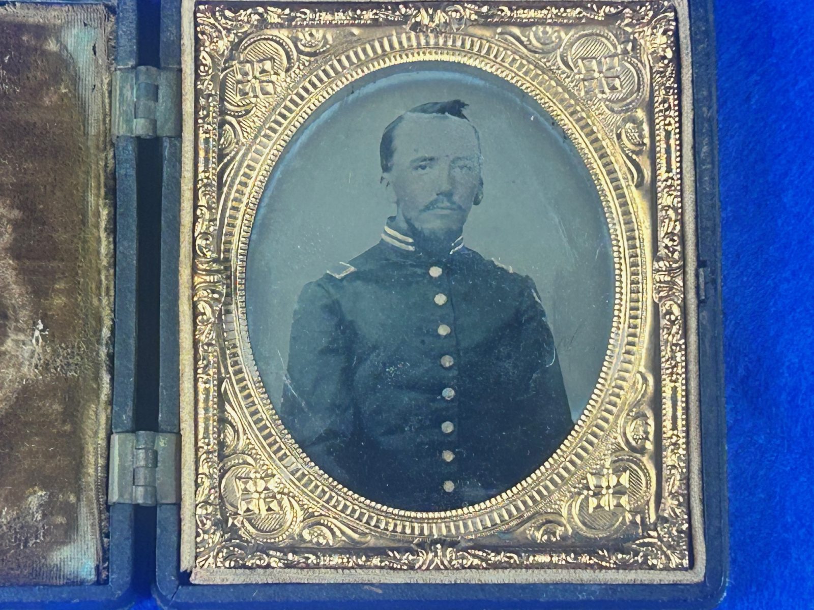 Unidentified Confederate Officer sixth plate ambrotype