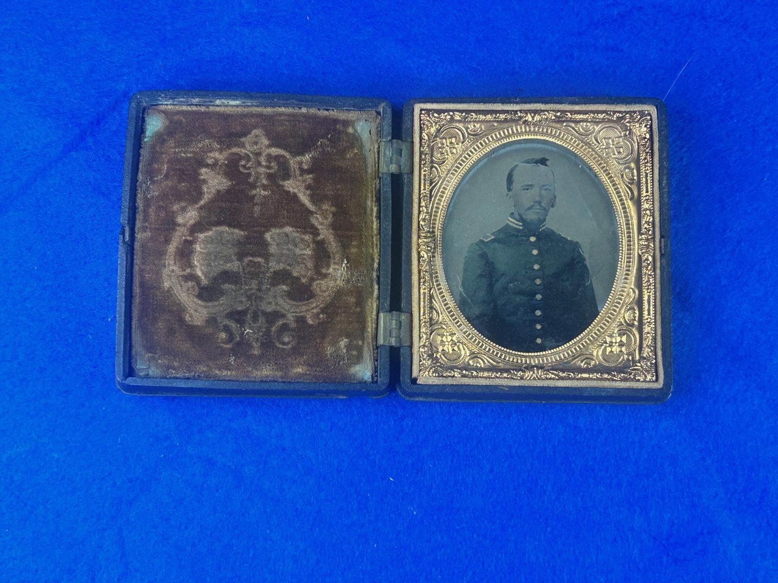 Unidentified Confederate Officer sixth plate ambrotype