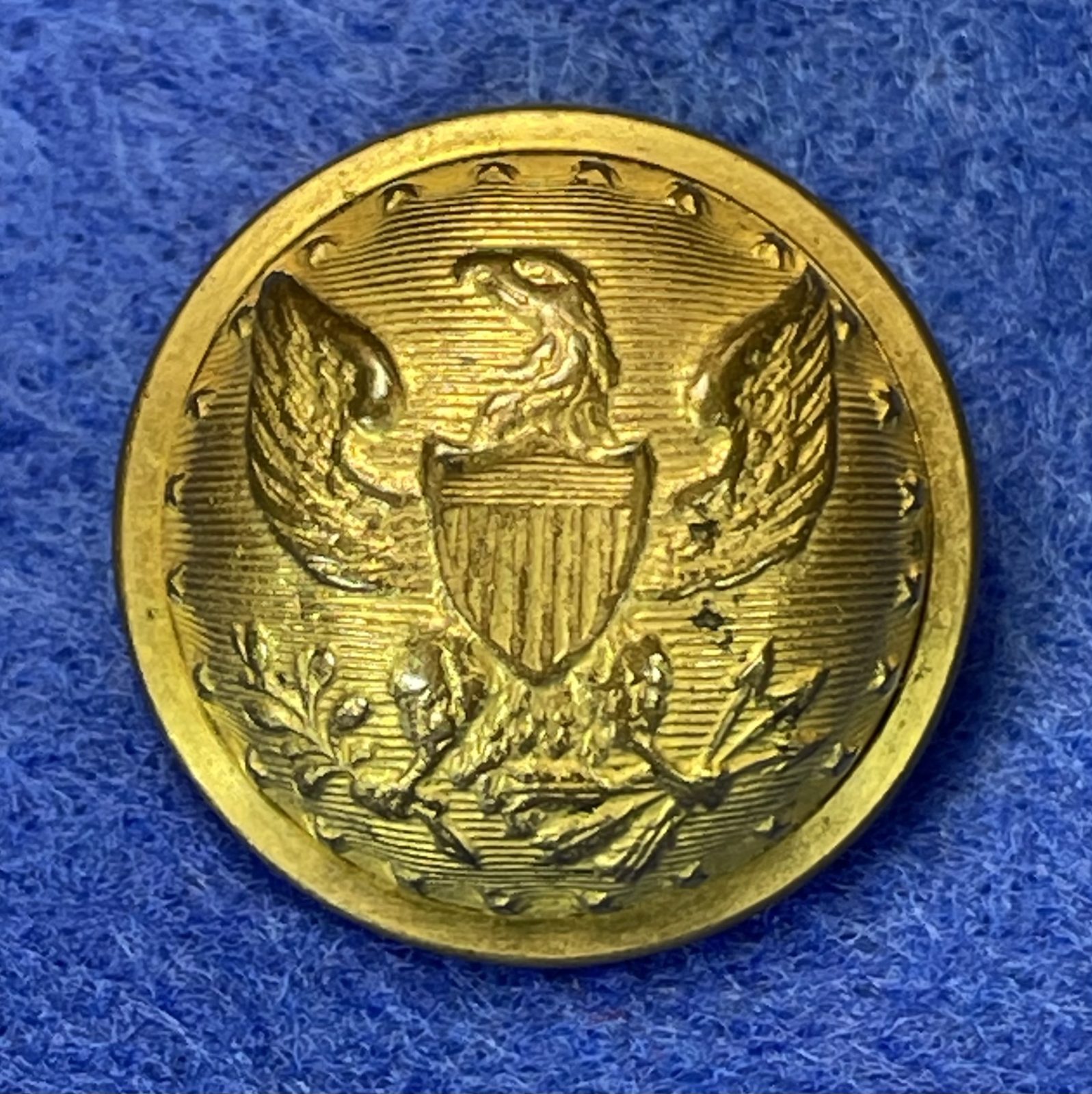Non Excavated Civil War Union Staff Officers Coat Button