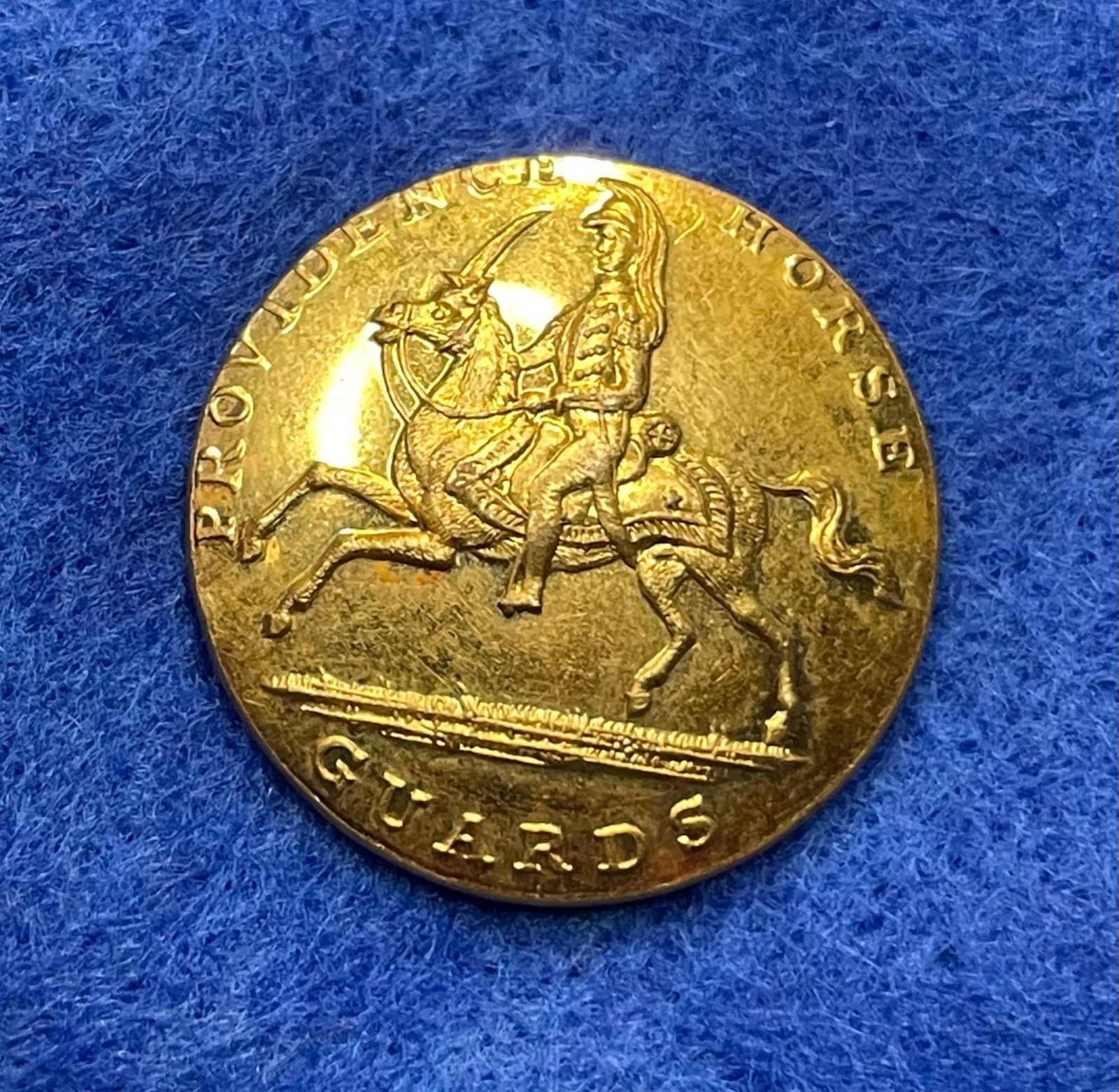 Beautiful Non Excavated 1840's Providence Horse Guards Coat Button by Robinson