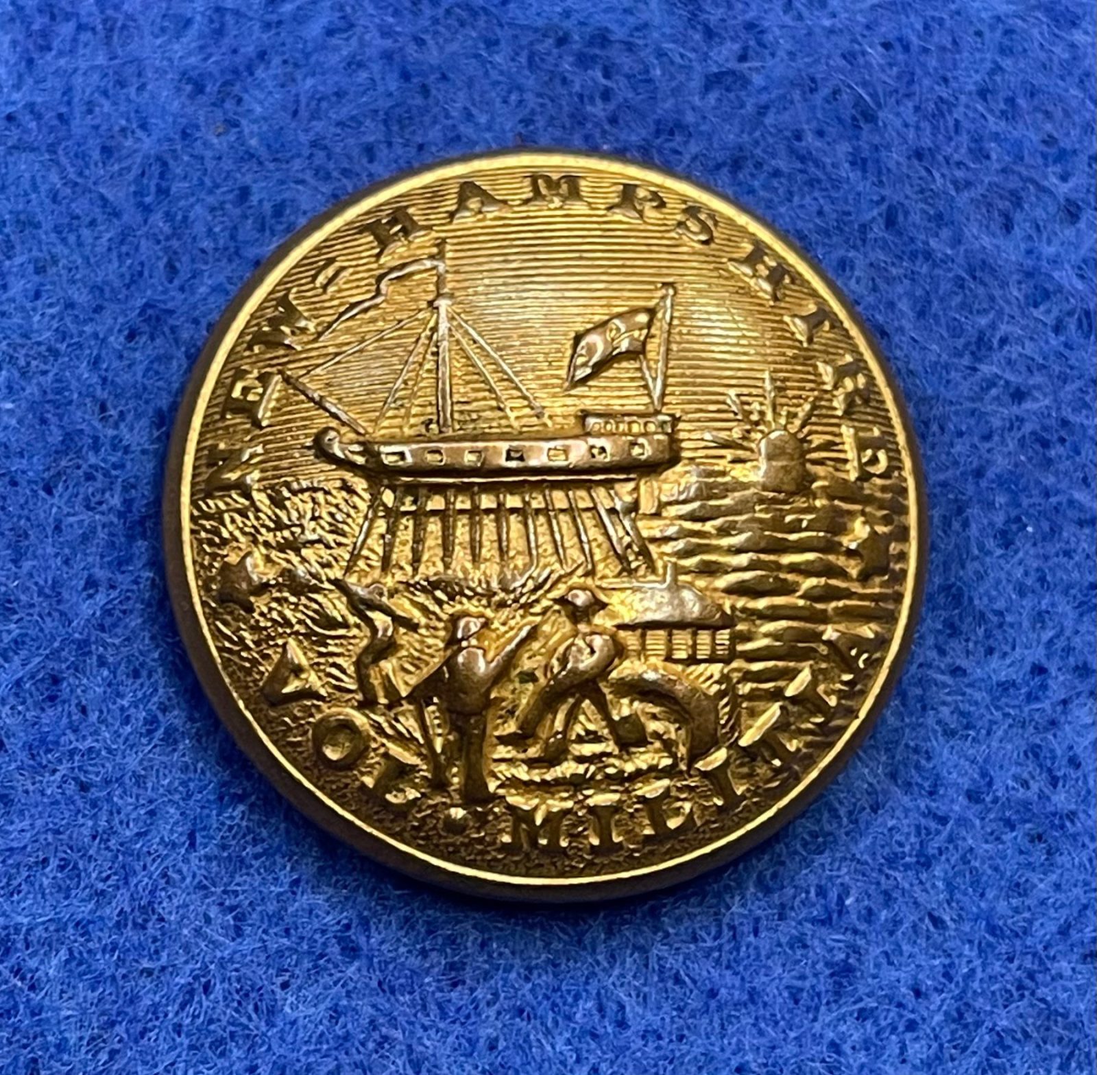 Non Excavated Civil War New Hampshire Coat Button