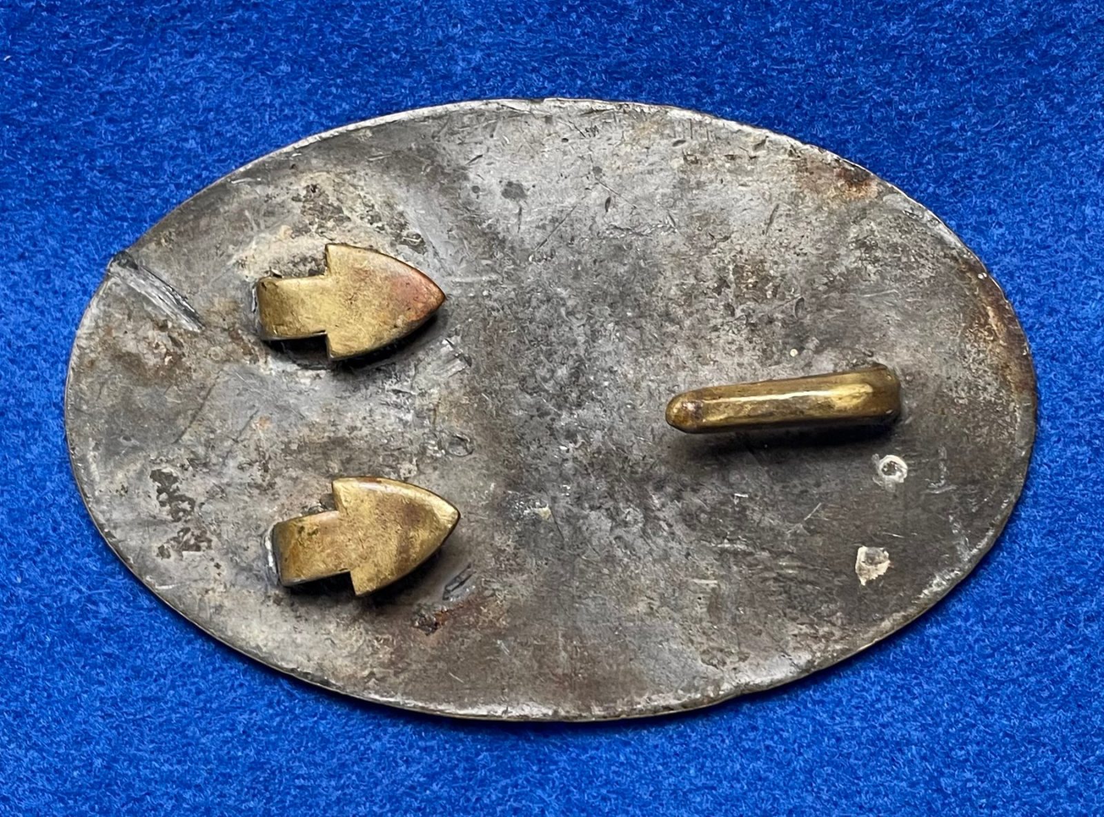 Non Excavated Civil War US Belt Buckle with Arrow Hooks