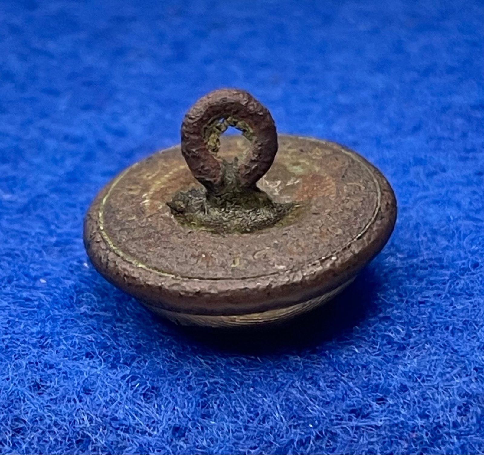 Excavated Civil War Confederate Alabama Map on Tree Cuff Button with a Mitchell & Tyler Back
