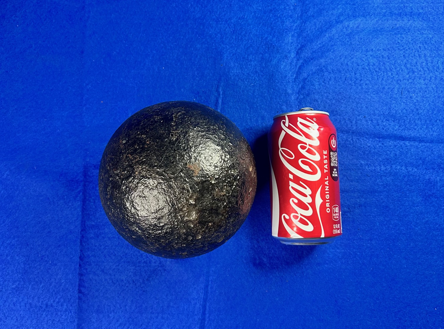 US / CS 24-pounder solid shot cannonball from Port Hudson