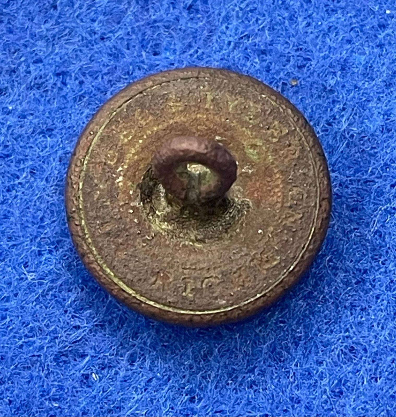 Excavated Civil War Confederate Alabama Map on Tree Cuff Button with a Mitchell & Tyler Back