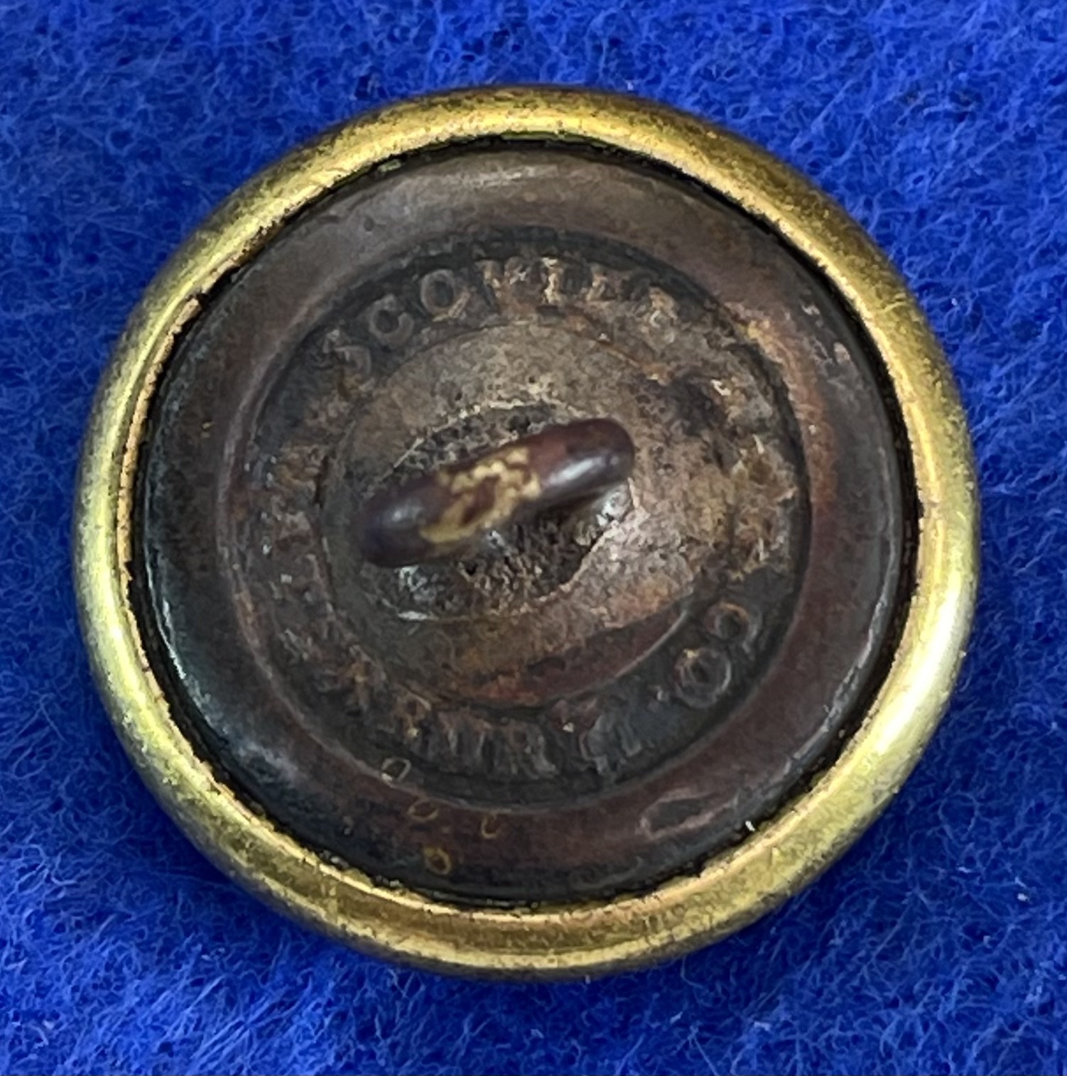 Non Excavated South Carolina Kings Mountain Military School Coat Button