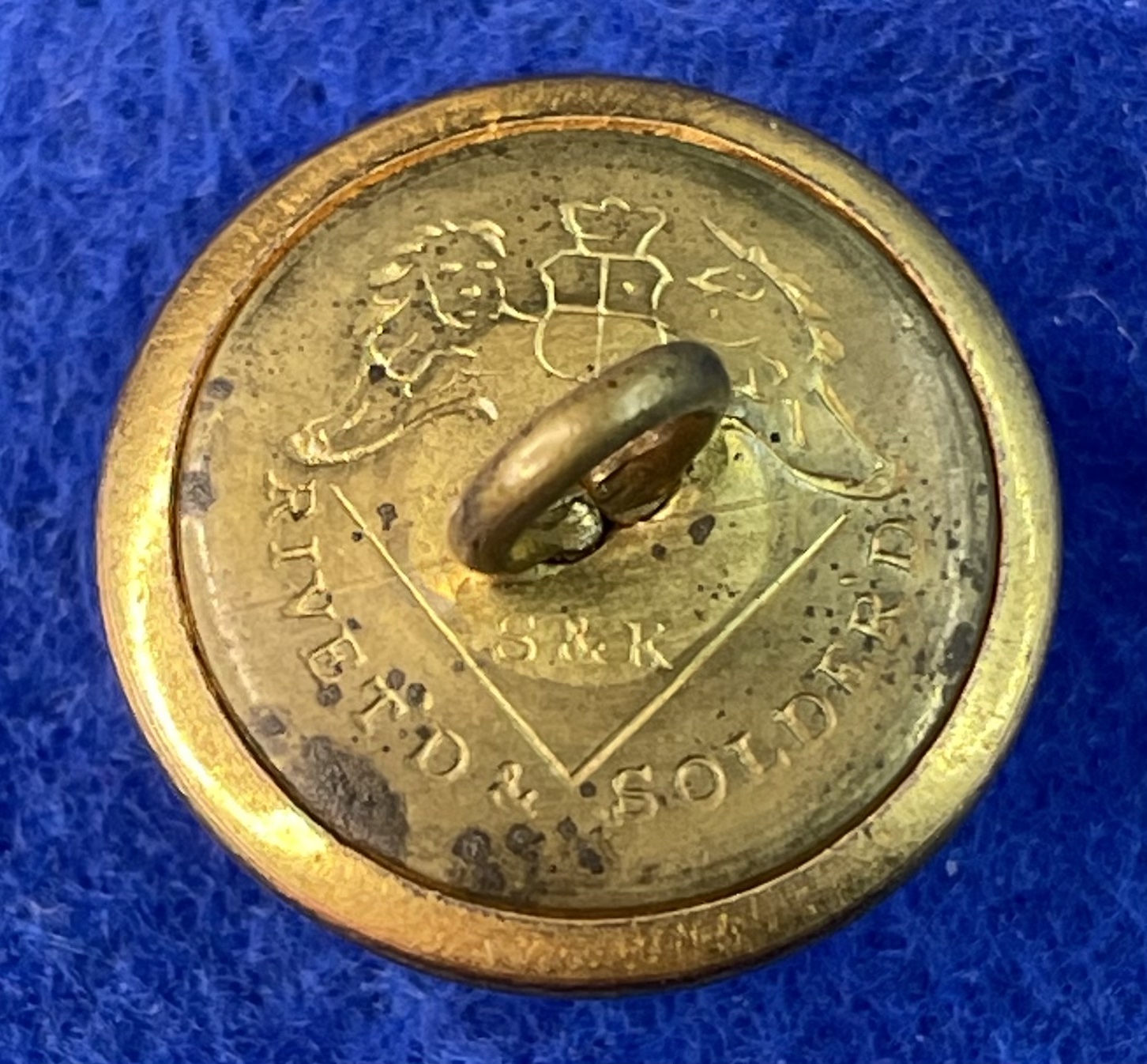 Non Excavated Confederate Staff Officers Vest Button