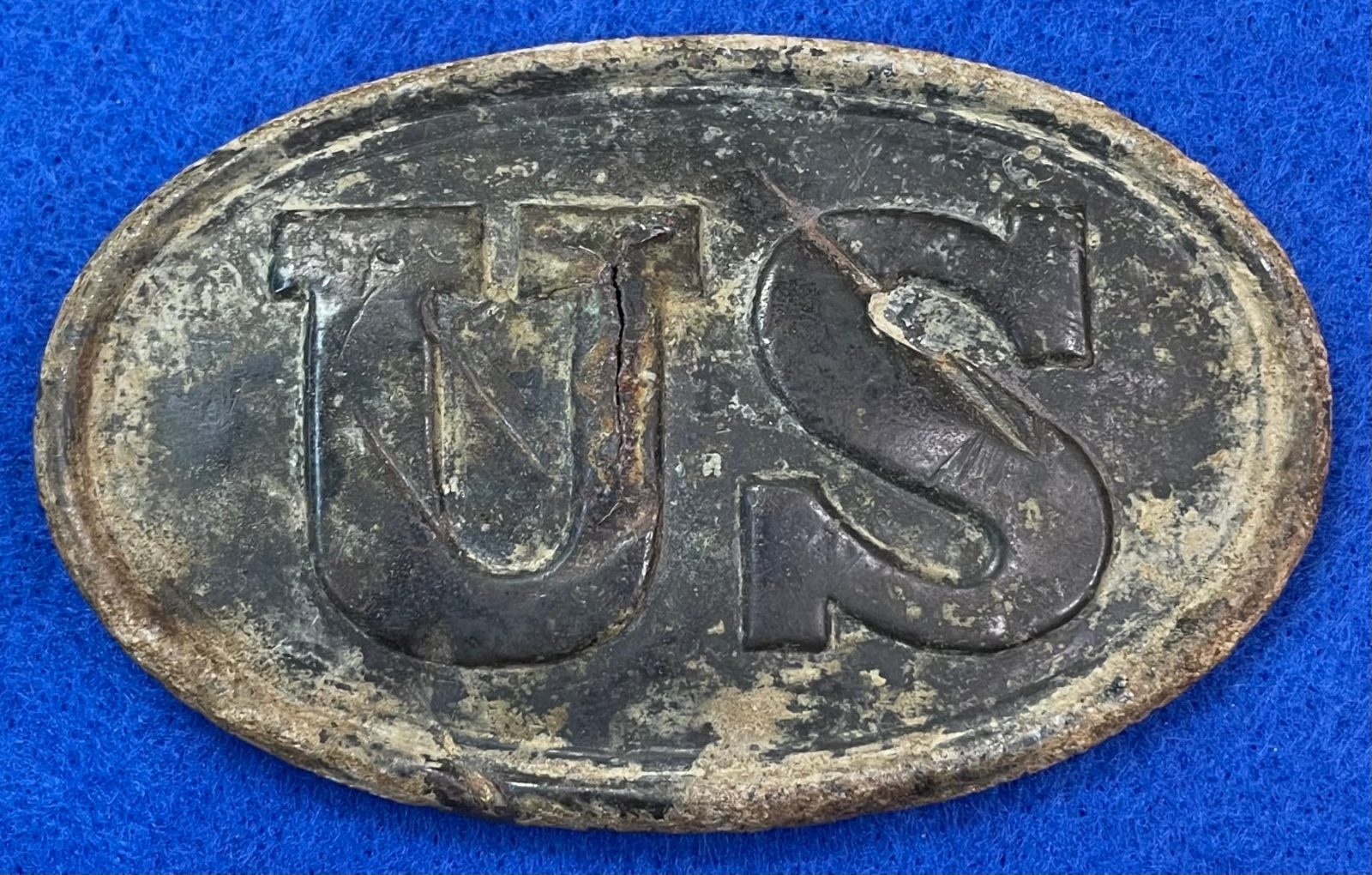 Excavated Civil War US Cartridge Box Plate