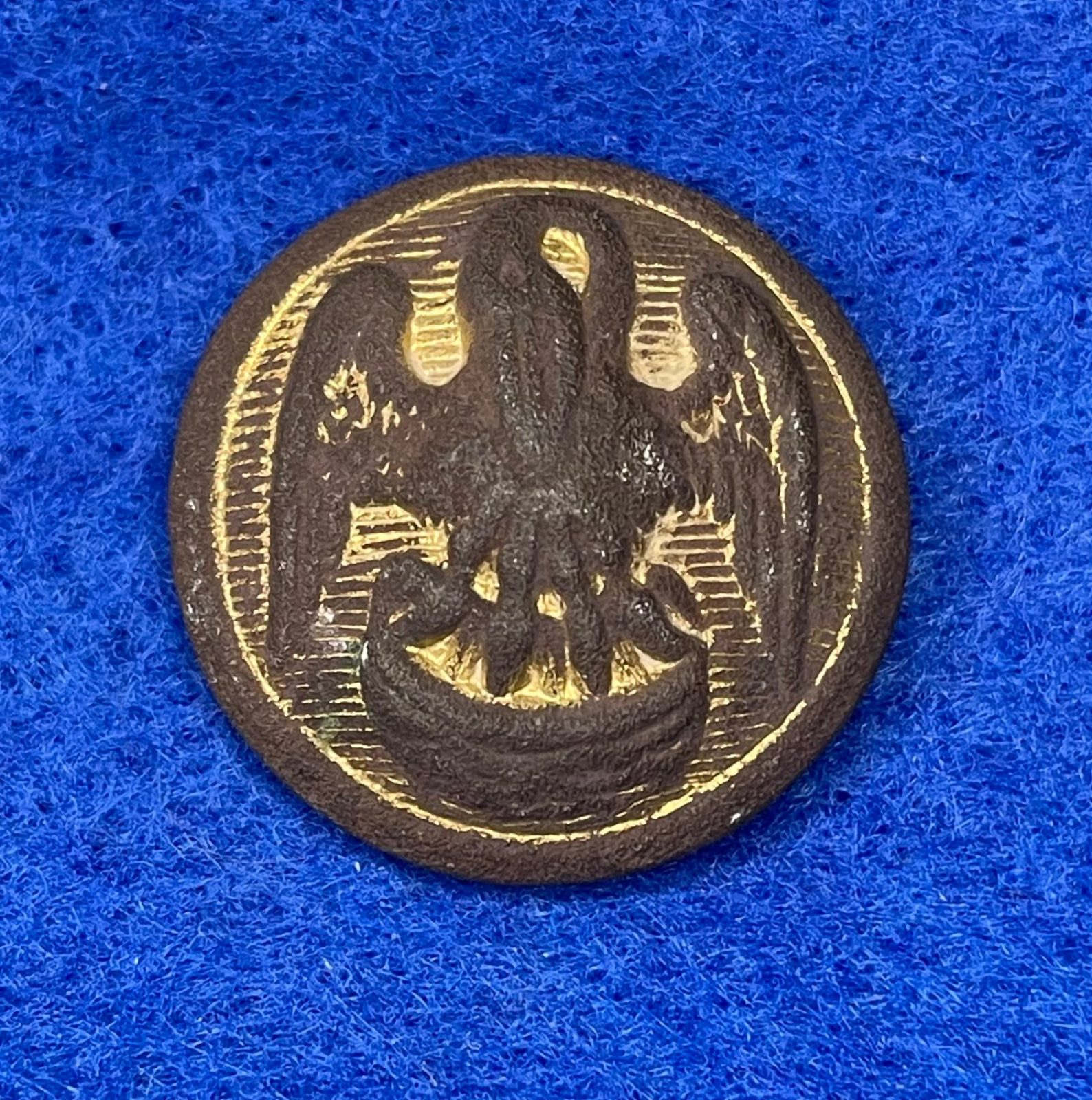 Excavated Civil War Confederate Local Louisiana Coat Button