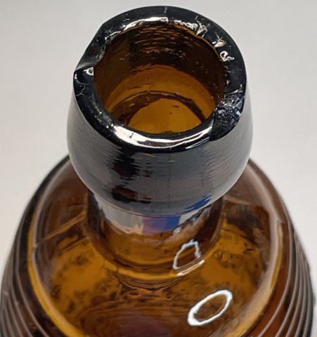 Amber Dr. C. W. Robacks Stomach Bitters Bottle