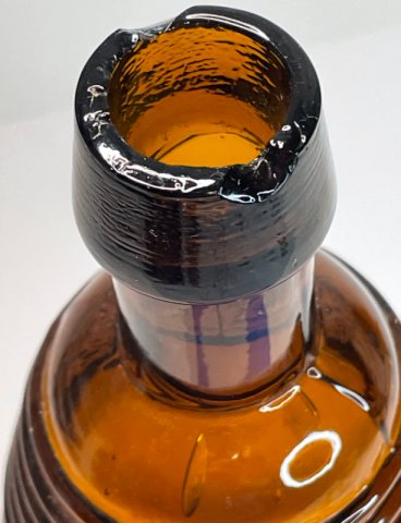 Amber Dr. C. W. Robacks Stomach Bitters Bottle