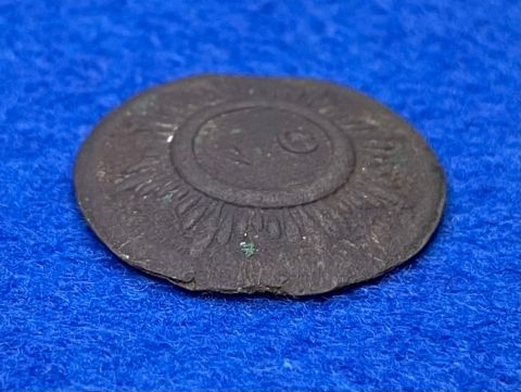 Excavated Civil War Confederate North Carolina Sunburst Coat Button from Dalton