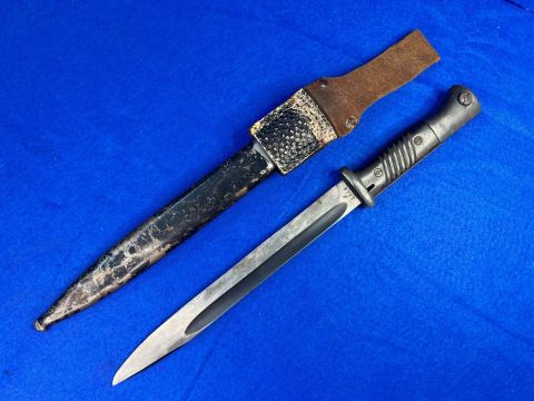 WWII German K98 Bayonet with frog