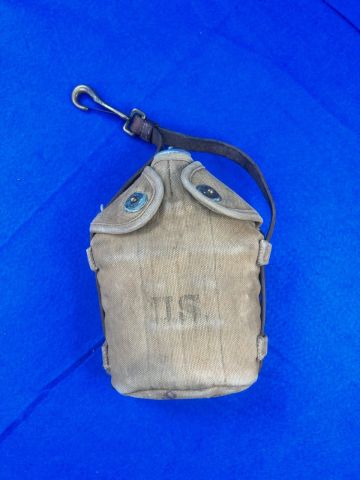 WWI US Canteen with Trench Art
