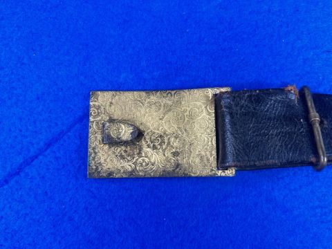US Model 1851 Presentation Officers Sword Belt Plate on Belt